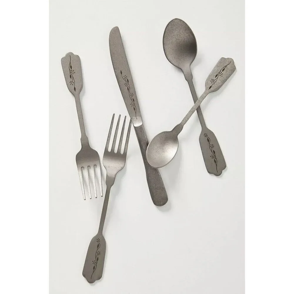 ANTHROPOLOGIE Hammond Flatware Better Shared Five-Piece Place Setting NEW